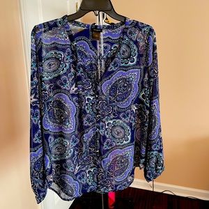 Ann Taylor Patterned Blouse, Size Medium